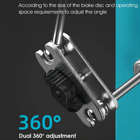 Close-up of adjustment mechanism on Bicycle Wheel Truing Stand For 16 To 29 Inch Wheels, Carbon Steel Construction