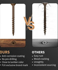 Tough As Nails 2 Inch Deck Screws Gauge 8 for Outdoor Wood Fences and Composite Boards comparison with rusted versus premium quality