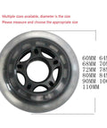 Replacement Skate Wheel Set With 85A PU Hardness, 8-Pack, Sizes 60mm To 110mm, Bearings Included, close-up view of single wheel