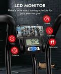 LCD monitor on Air Resistance Fan Bike With Dual Action Handlebars And Dual Layer Transmission displaying workout data.