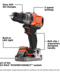 20V Max Cordless Drill Driver With Battery And Charger Included Powerful Torque For Screwdriving And Drilling Variable Speed Trigger 10 Clutch Positions Ready For DIY Home Projects
