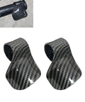 Motorcycle Cruise Assist Handles Throttle Mount Cruise Lever Rocker Switch Universal Carbon Fiber Black 2 Pack close-up view on grip