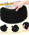 Ergonomic Wear-Resistant Shoulder Pad For Workers Heavy-Duty Canvas And Felt Cushion For Carrying Gear At Warehouses And Construction Sites Worksite-Ready Reusable Comfortable Back Support Durable Shock Absorption, black canvas pad