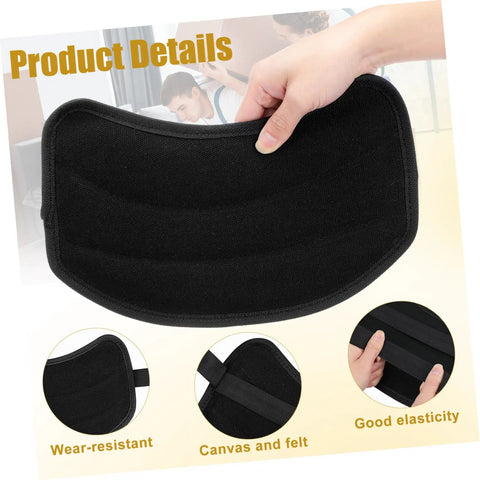 Ergonomic Wear-Resistant Shoulder Pad For Workers Heavy-Duty Canvas And Felt Cushion For Carrying Gear At Warehouses And Construction Sites Worksite-Ready Reusable Comfortable Back Support Durable Shock Absorption, black canvas pad