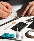 Fishing Rod Repair Kit With Epoxy, 10 Carbon Fiber Sticks, Wrapping Thread, Tape, Sandpaper, Brush, Scissors