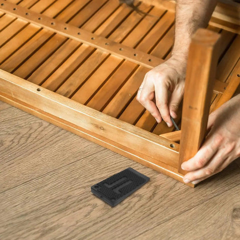 20 Pack Black Adjustable Furniture Leveling Pads Anti Slip Shims used under wood furniture on hardwood floor