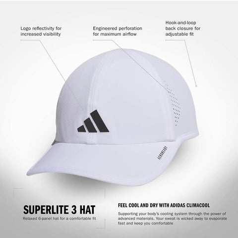 Go To Men's Superlite Hat Ultra Lightweight Moisture Wicking Cap With Low Profile Crown And Superior Airflow Made From Recycled Materials