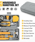24 Piece Mini Tool Kit With Storage Box For Home DIY Office And Garage Yellow Ready To Roll Compact Hand Tool Set For Quick Fixes