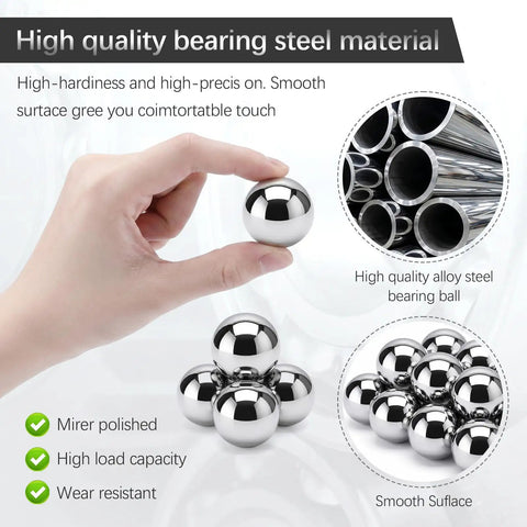 40 Pieces 1 Inch Chrome Steel Bearing Balls 25.4mm Precision High Hardness For Bearings, Drawer Slides, Auto Parts, And Industrial Machinery Maintenance And Upgrades, polished steel balls