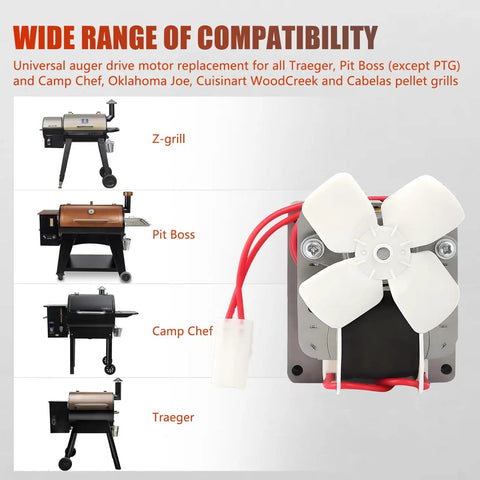 Diagram of 2.0 RPM Auger Motor Replacement For Pit Boss Camp Chef Wood Pellet Grills Universal 120V 60Hz 2 Pole Drive Motor