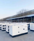 Heavy Duty Portable Generator For Home Backup And Job Sites Quiet Beast Mode Industrial Grade Power That Keeps Homes Running And Pros On Schedule For Daily Use Ready To Roll white metal generator units outdoors