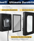 Tough As Nails Outdoor EV Charger Enclosure Wall Box With Combo Lock For Tesla And Chargepoint, corrosion-resistant design.