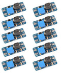 Pack Of 10 Dope MT3608 DC-DC Step Up Boost Converter Modules, Adjustable 2-24V Input To 5-28V Output, High Efficiency Up To 93 Percent