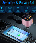 5 In 1 Ride Ready Retractable Car Charger With 90W Heavy Hitter Fast Charge in car cup holder with connected devices.
