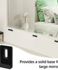 6 Piece Heavy Duty Metal Mirror Clips Set For Wall Mounting Powder Coated Rust Resistant J Brackets With Bulletproof Grip And Easy Zero Hassle Setup For Big Heavy Mirrors Matte Black providing solid base for large mirrors