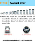 13Pcs M12 Industrial Steel Spacer Sleeve Bushing Kit With Lock Nut Includes 5mm 8mm 10mm 12mm 15mm 18mm 20mm 22mm 25mm 28mm 30mm 32mm 35mm For Motorcycle Dirt Bike ATV Mini Bike MX650 And Other Machines, steel spacer sizes