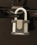 50mm Laminated Steel Padlock Kit Keyed Boron Steel Shackle Solid Steel Body Six Pack Weatherproof With Soft Touch TPE Cover