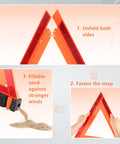 Assembly steps for DOT Approved Vehicle Safety Triangles Three Pack With Carry Case Emergency Reflective Warning Signs For Roadside Breakdowns.