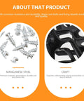 Heavy Duty Black Furniture Connectors And Hidden Screws For Dressers Bookshelves 50 Set Anti Rust Hardware showing silver cam bolts and black dowels.