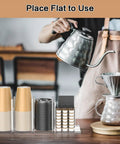 Clear Acrylic Cup And Lid Holder With Straw Organizer Adjustable Five Compartment Cup Dispenser On Kitchen Counter