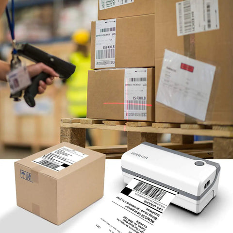 Bluetooth Thermal Shipping Label Printer For 4x6 Labels, Wireless Sticker Printer For Shipping Packages, compact design
