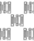 5 Piece Heavy Duty Stainless Steel Truck Bed Hinges Set Rust Resistant Detachable Cargo Door Hinges For Trailers, Containers, Dump Trucks, And Industrial Exterior Doors, five hinges