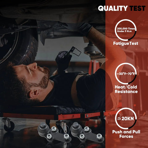 Lower Ball Joint Kit For Ford Focus 2004 To 2011 Replacement Direct Fit With Steel Control Arms Easy Install Premium Suspension Repair Replaces Worn Joints And Improves Steering Handling And Ride Quality, undercar test image