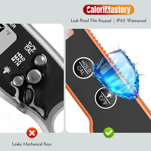 Digital Meat Thermometer With Backlight And Hold Calibration And Waterproof IP65 keypad comparison