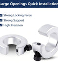 Four Pack Linear Rail Stop Collars For 20mm Shafts 20mm Bore 40mm OD 12mm Thick Aluminum With M5 Screws CNC Motion Guide System And Precision Stop Rings For Milling And CNC Machinery Built Heavy Duty And Reliable. open split aluminum collars with M5 screws