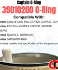 Replacement O Ring For Pentair CCP 320 420 520 Clean And Clear Plus Filters And FNS Plus DE Filters Fits FNSP24 36 48 60 Vertical Grid Filters And Quad Pool And Spa DE Units For Quick Easy Install O 497 Compatible. black rubber O-ring seal on pool filter tank