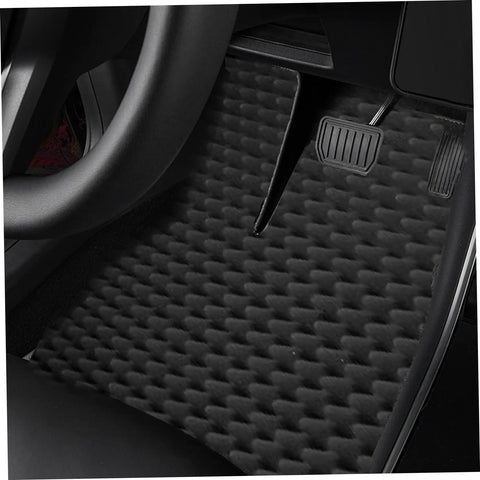 Game Changer High Density Acoustic Foam Panels Two Centimeter Thick Self Stick Noise Blocking Tiles For Home Studio And Daily Driver Ride With Fire And Water Resistant Shield applied in a car interior.