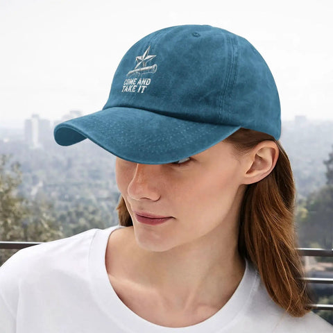 Lightweight Cyan Blue Women's Cap With Front Graphic Artwork Adjustable Buckle Closure All Day Comfort Casual Sun Hat For Outdoor Adventures And Everyday Wear Great For Beach Days Travel Golf And Weekend Adventures