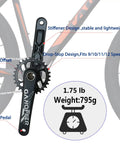 175Mm MTB Crankset With 30T Narrow Wide 104 BCD Chainring 50Mm Chainline 68 Or 73Mm Bottom Bracket Fits 9 10 11 12 Speed 1X System