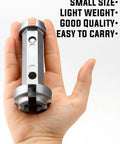 Hand holding Workhorse Tub Drain Remover And Basin Wrench Dual Ended Ratchet, showing lightweight aluminum design