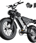Electric Dirt Bike For Adults With 2500W Peak Power, 36 MPH Top Speed, 65 Mile Range, 20 Inch Fat Tires, All Terrain E Bike