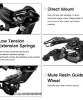 6/7 Speed Bike Rear Derailleur With Direct Mount RD TY300 compatible features low tension springs and mute resin guide wheel