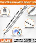 Heavy Duty 4 In 1 Magnetic Pick Up Tool Kit With Flexible Claw Grabber And 360 Degree Inspection Mirror For Getting Groceries Or Garage Items In Tight Spots Without Bending Over, telescopic steel rod