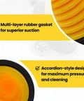 Kick Stubborn Clogs Straight Down The Drain With This Solid Mini Sink Plunger For Kitchen Bathroom Or Shower Drains ergonomic rubber cup with multi-layer gasket.