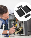 Heavy Duty 80x50x20mm Aluminum Electrical Project Case With Lightweight Metal Cover Perfect For DIY Electronics Build And Custom Circuit Storage near tools and computer.