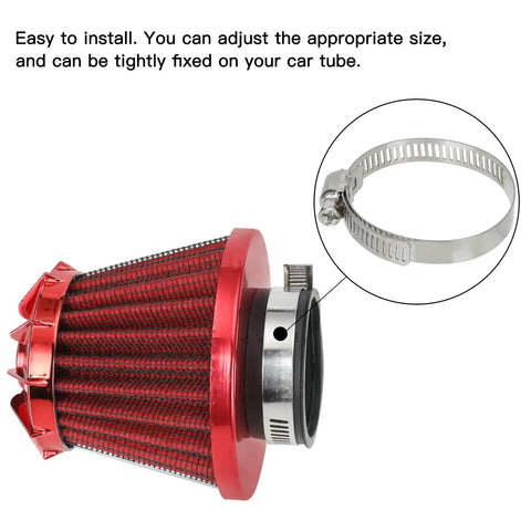 Red 38mm air filter and clamp for VM22 Carburetor Kit Replacement For Predator 212cc 196cc 224cc Engines And GX160 GX200