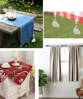 Clip On Tablecloth Weights Set Of Four Heavy Duty Cast Iron Bird Weights With Stainless Steel Clips on various table settings