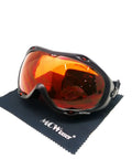 OD5 Plus Laser Safety Glasses for 190 to 540 Nm Absorption Type Protective Goggles With 50 Percent Visible Transmittance for Ultraviolet Violet Blue Green Laser Wavelengths 355 405 445 450 473 515 520 532 Nm CE Certified EP3 Style 10 displayed on black microfiber cloth.