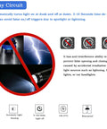 Three Pack Outdoor Photocell Sensor For Dusk To Dawn Lighting No Fuss 120 277V Photoelectric Switch Hardwired Post Light Sensor 500W Load Three To Eight Meter Sensing Distance 2W Power Draw Weatherproof Exterior, delay circuit graphic