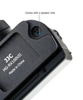Beefy Solid Metal Hand Grip Bracket With Anti Slip Pads For Sony RX100 VII RX100M7 Camera, featuring speaker hole and tripod socket.