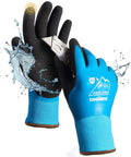 Waterproof Winter Work Gloves for Men and Women, ANSI A4 Cut Resistant, Tough As Nails Protection, Blue, Size M, 1 Pair