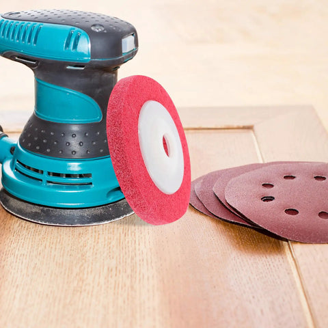 Nylon Buffing And Polishing Wheels For Plastic And Wood With Efficient High Speed Grinding Non-Woven Abrasive Discs For Auto Maintenance At Home on sander.