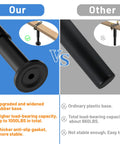 Comparison of adjustable height bed support legs with upgraded rubber base against standard model.