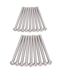 Heavy Duty M3 Cheese Head Slotted Screws Crafted From Premium A2 70 Stainless Steel Fasteners arranged in two rows.