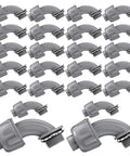 Liquid Tight Connector Three Quarter Inch Ninety Degree Non Metallic Flex Electrical Conduit Fittings Pack Of 25 For PVC Pipe Cable