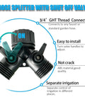 Top Rated 17 Piece Soaker Hose Repair Fittings Kit With 3/4 In Two Way Splitter Valves End Caps And Connectors For 1/2 Inch Garden Hoses, ABS hose splitter